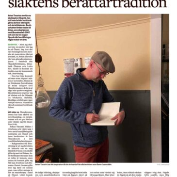 Kalmar Läns Tidning om Johan Theorins öländska berättartradition