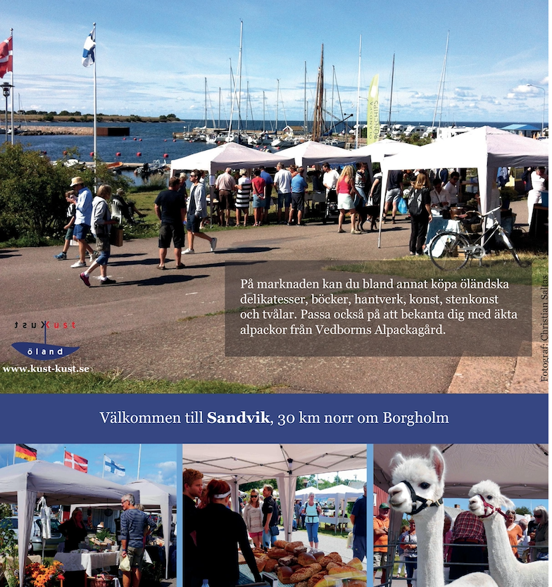 Sommarmarknad i Sandviks hamn